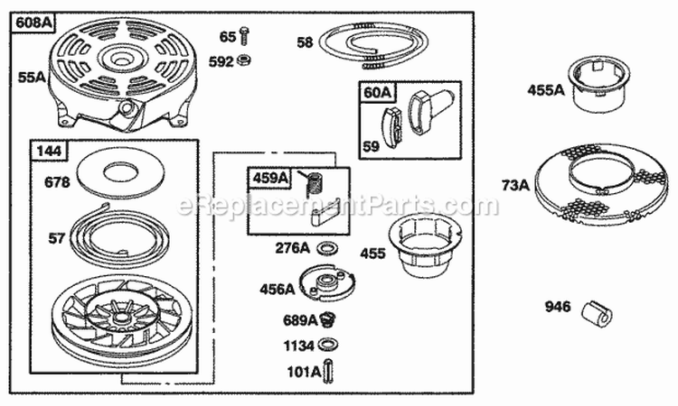 Page N Diagram and Parts List for 12T702-0613-99  Briggs and Stratton Engine
